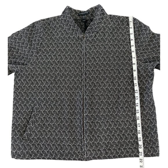 EILEEN FISHER Cotton Blend Jacquard Zip-Up Flight Jacket Petite Large LP $278‎ - Picture 11 of 15